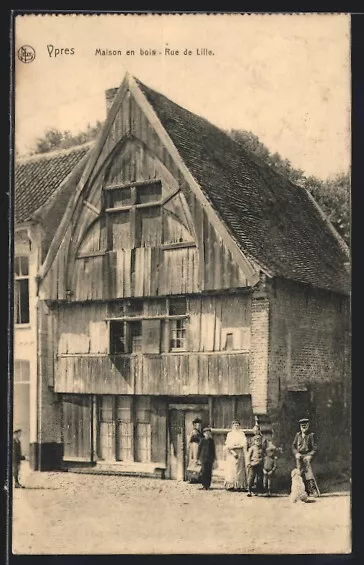 CPA Ypres, Maison en bois, Rue de Lille