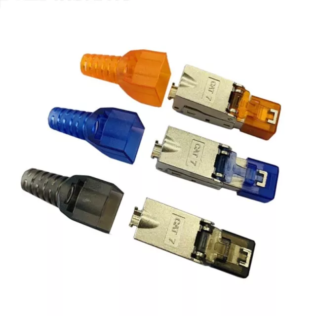 Cat7 RJ45 Crystal Plug Head Tool-less Connector No Crimp Tool-Less Cat7 30u