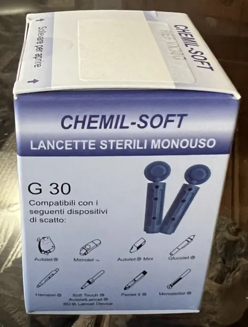50 LANCETTE PUNGIDITO Chemil Soft Misurazione Glicemia G32 EUR 7,00 -  PicClick IT