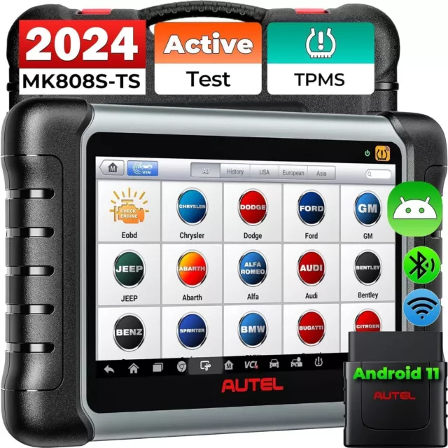 AUTEL MK808S-TS Profi KFZ Diagnosegerät Auto OBD2 Scanner TPMS RDKS ALLE SYSTEM