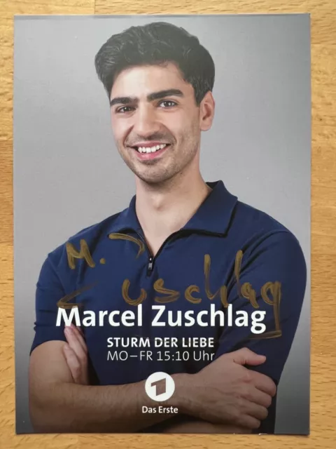MARCEL ZUSCHLAG AK ARD Sturm Der Liebe Autogrammkarte Original Signiert