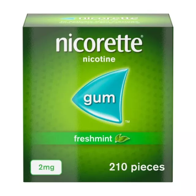 Nicorette Freshmint Gum 2mg 210 pieces