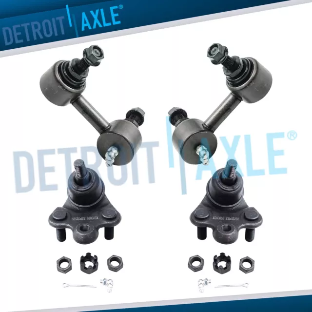 Front Lower Ball Joints + Sway Bar Links for 2006 - 2011 Honda Civic Acura CSX