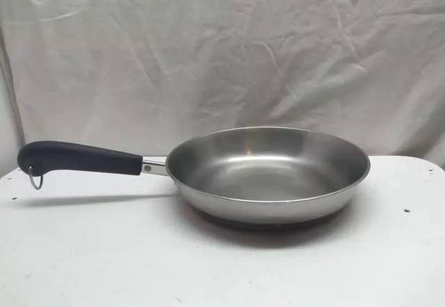 Revere Ware Skillet 9" Copper Clad Stainless Chef Sauté Pan Fry Pot No Lid