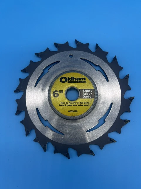 Oldham 7005012 Adjustable Dado Blade, 7 in Dia, 16 Teeth, 5/8 in Arbor