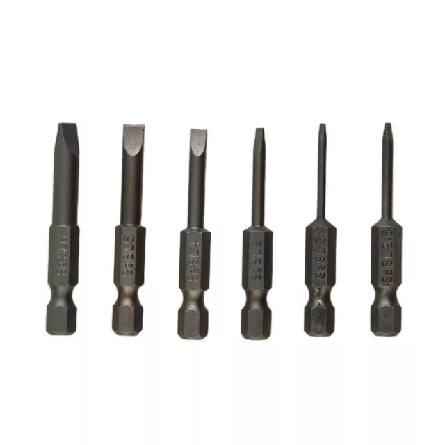 Reliable 6pcs Slotted Tip Magnetic Screwdrivers Bits Set 50mm 2 06 0mm