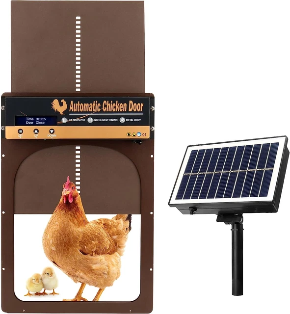 AUTOMATIC CHICKEN COOP Door, Solar Battery Powered Chicken Coop Door