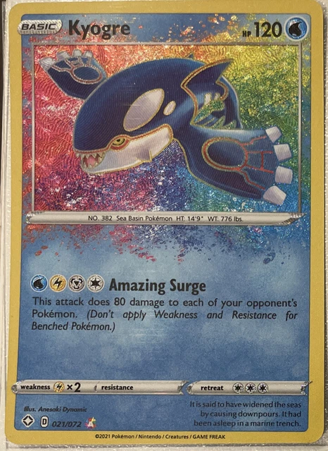 Pokémon TCG Kyogre Shining Fates 021/072 Holo Amazing Rare