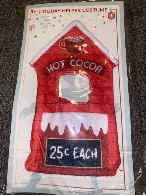 New Elf Doll Hot Cocoa Stand Holiday Helper Costume Christmas Fits 11.8" Doll