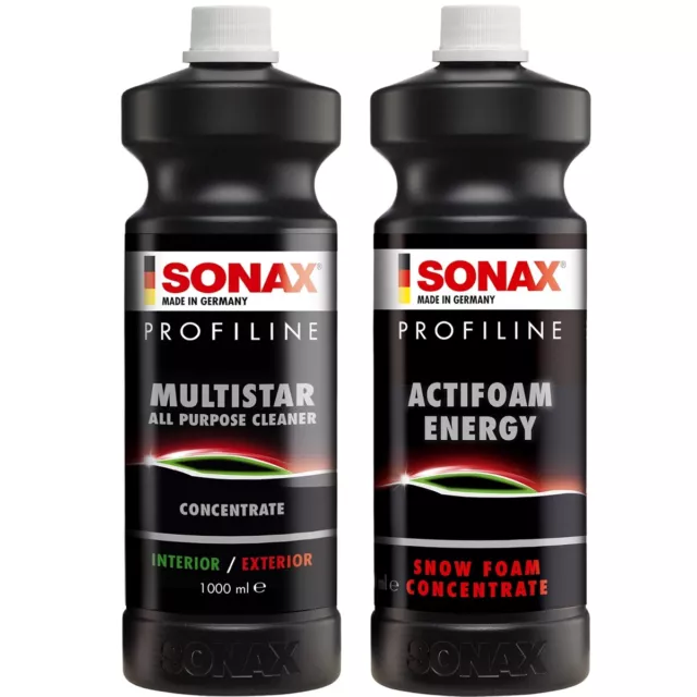 SONAX Profiline ActiFoam Energy Shampoo + SONAX Multistar je 1 Liter