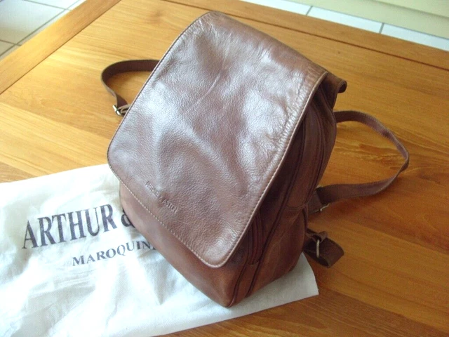 Sac Arthur et Aston en cuir rouge