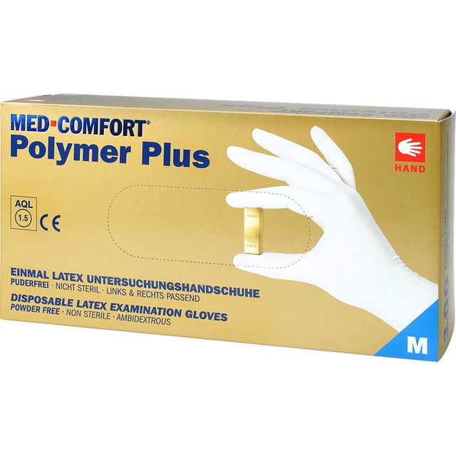 Guantes de látex Med-Comfort Polymer Plus 01034 talla L