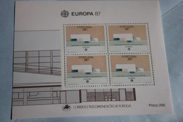 PM 119 Briefmarke postfrisch Portugal Kleinbogen Block Europa Cept Architektur