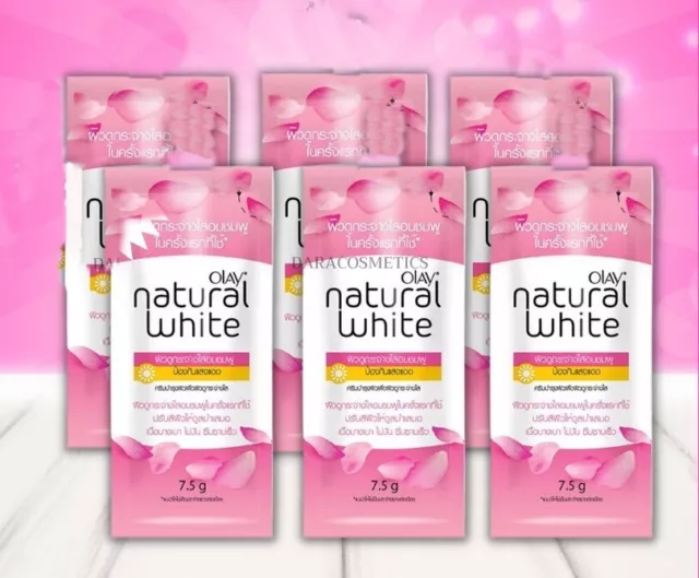 x6 Olay Natural Whitening Aura Pinkish Whitening Brighten UV Protection Cream