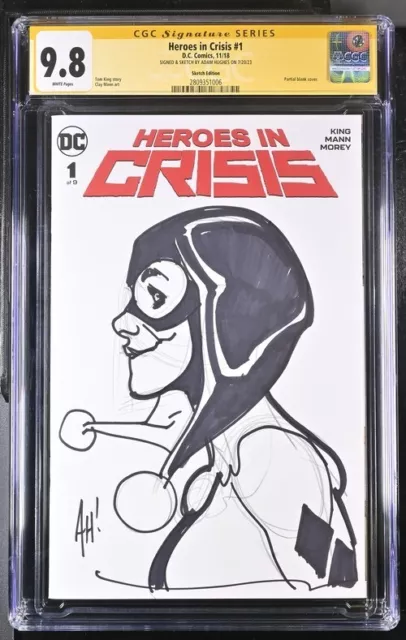 Heroes in Crisis #1 CGC SS 9.8 Harley Quinn Sketched by Adam Hughes DC Comics