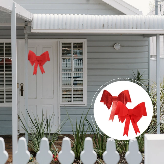 2 Pcs Drape Holdbacks Manual Red Curtains Bowknot Curtain Holdbacks