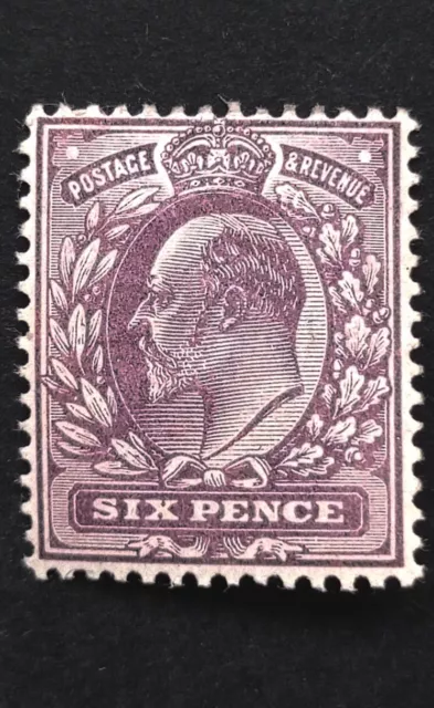 GB King Edward VII 6d Somerset House SG.246 MH Well Centred Good Perforation VF