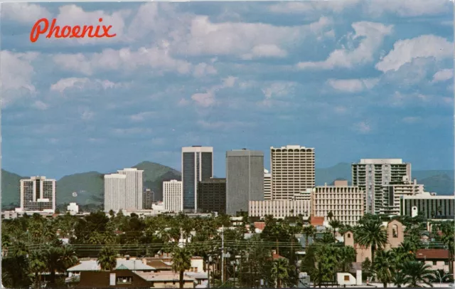 Phoenix AZ North Central Avenue Arizona Unused Vintage Postcard H53