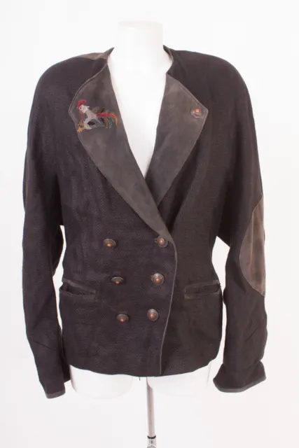 Giacca blazer tradizionale da donna Meindl taglia DE 42 Lino Pelle