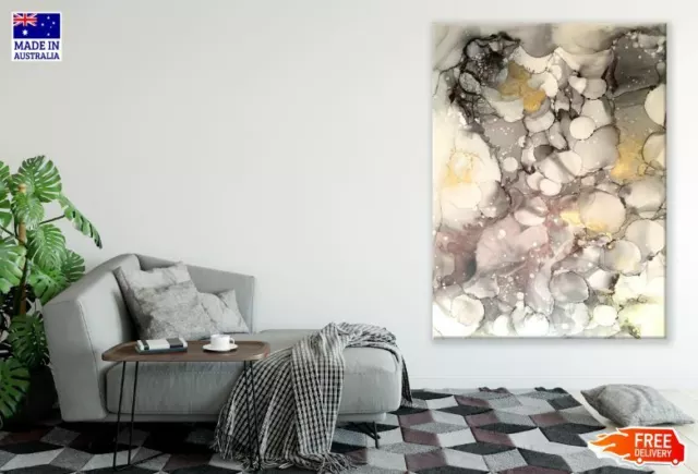 Grey White & Gold Abstract Design Wall Canvas Home Decor Australian Made Quality