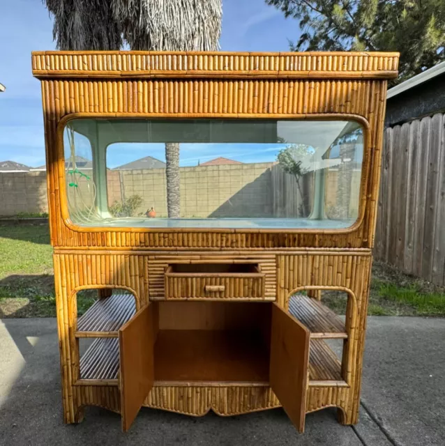 Vintage Bamboo Fish Tank/ Terrarium 80 Gallon