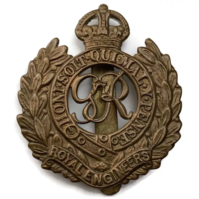 Original WW2 Royal Engineers Corps (George VI) Cap Badge