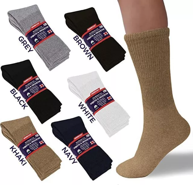 5~20 Dozens Wholesale Lots Men Women Diabetic Crew Socks Size 9-11 10-13 13-15 3