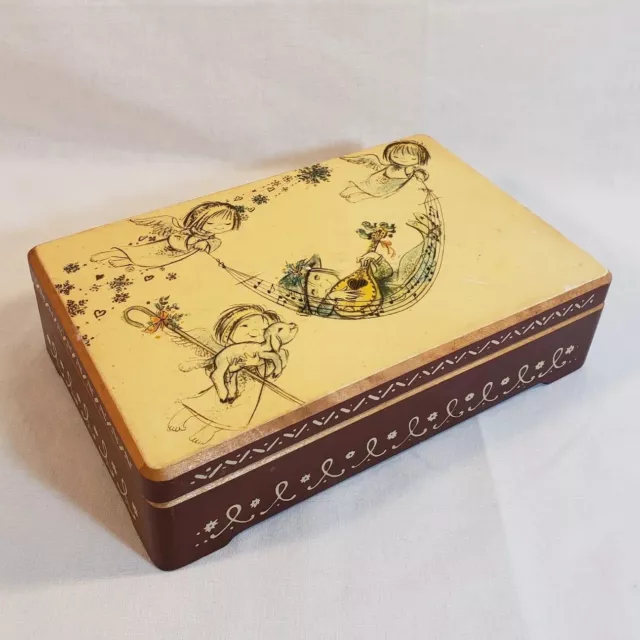 Vintage Anri Painted Wood Jewelry Music Box