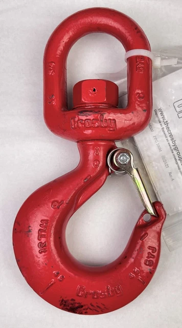 Crosby L-3322B 3 Ton Swivel Hoist Hook w/Latch Crosby L-3322B 3 Ton Swivel Hoist Hook w/Latch
