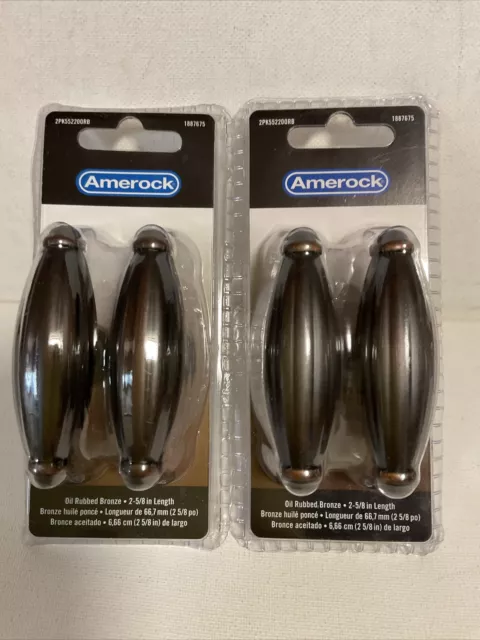 LOT Amerock Oil Rubbed Bronze 1887675 Cabinet Door Drawer Pull Handles Guardian