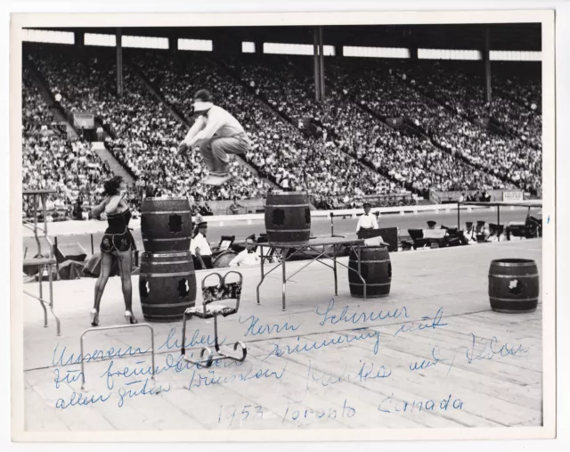 Valitha und Aldino Toronto Kanada 1953 Artisten Akrobatik signiert Widmung
