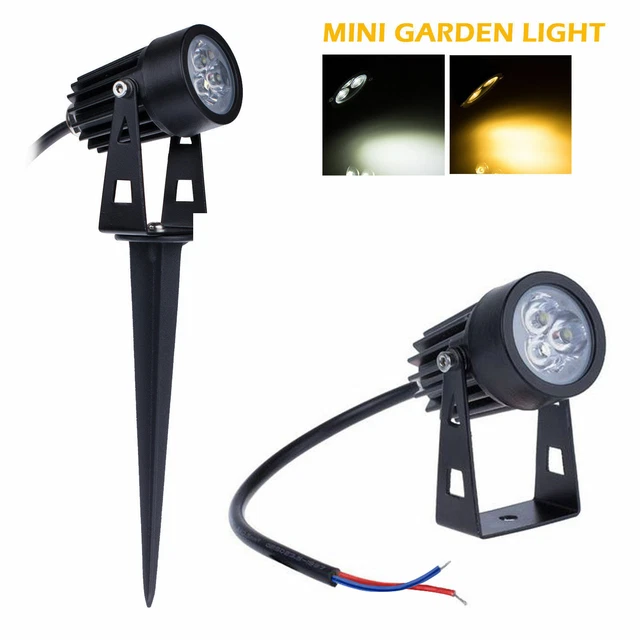 3W Mini LED Outdoor Path Light – Flood Lamp, Warm/Cool White, IP65 Waterproof, Aluminum