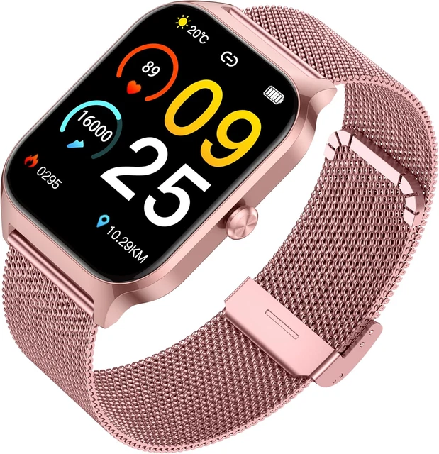 Montre Connectée Homme Femme Avec Appel Bluetooth - Smartwatch 1.39" Fréquence Cardiaque, Sommeil, 100+ Sports (Rose)