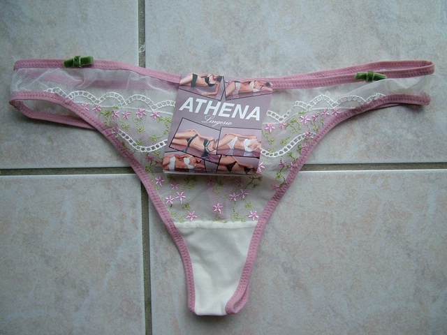 String Athena Taille 42 - Blanc Et Violet, Neuf Avec étiquettes, Sous-vêtement Féminin
