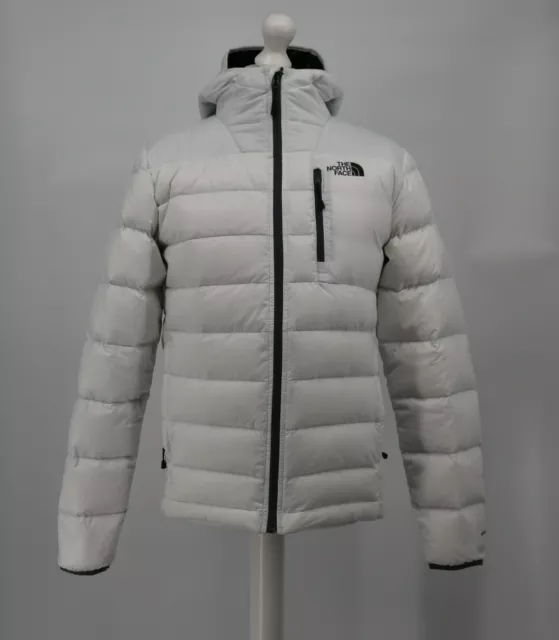 The North Face Mens White Aconcagua 550 Down Padded Hooded Coat Jacket Rrp £200
