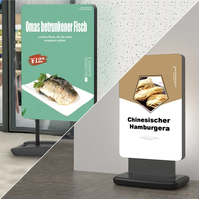 A1 Kundenstopper Werbetafel Plakatständer Werbeträger Inkl. 2x