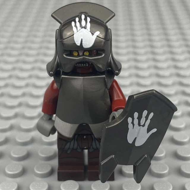 LEGO URUK HAI Minifigure Handprint Helmet Shield Lord of the Rings 9476 ...
