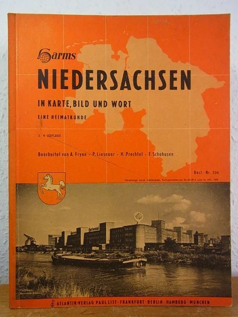 Harms Niedersachsen in Karte, Bild und Wort. Eine Heimatkunde [mit entnehmbarer