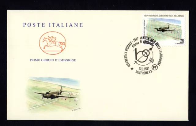 Italia 2023 : Aeronautica Militare - Siai Marchetti Marsupiale  - FDC