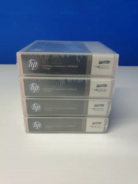 HP LTO Ultrium Universal Cleaning Cartridge C7978A Lot of 4