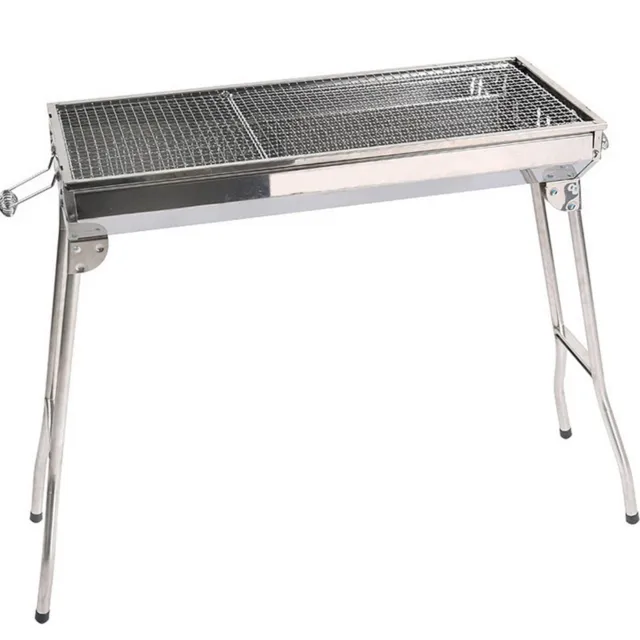 Holzkohlegrill Standgrill BBQ Grill Edelstahl Klappgrill Tragbarer Camping Grill