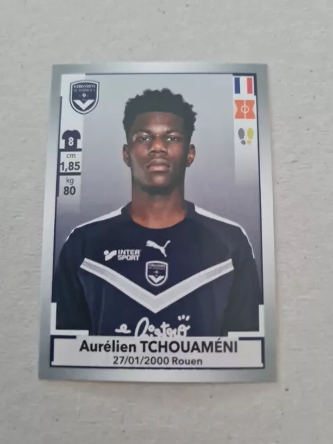 STICKER Image PANINI FOOT 2019 Aurélien TCHOUAMENI Rookie REAL MADRID Bordeaux