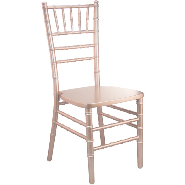 Rose Gold Wood Chiavari Chair - Commercial Quality Stackable Wood Chiavari Chair