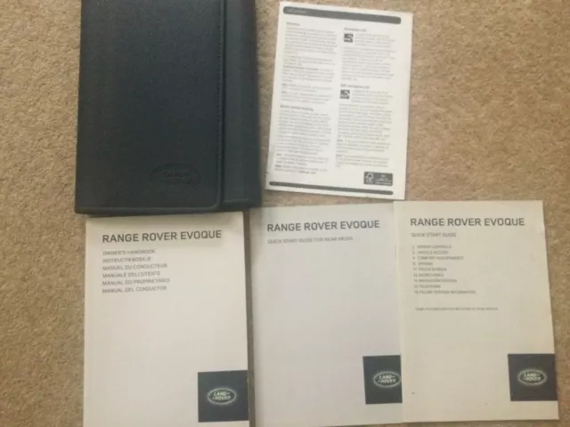 Range Rover Evoque Owners Manual Handbook & Wallet (2011 - 2015) Fast Post