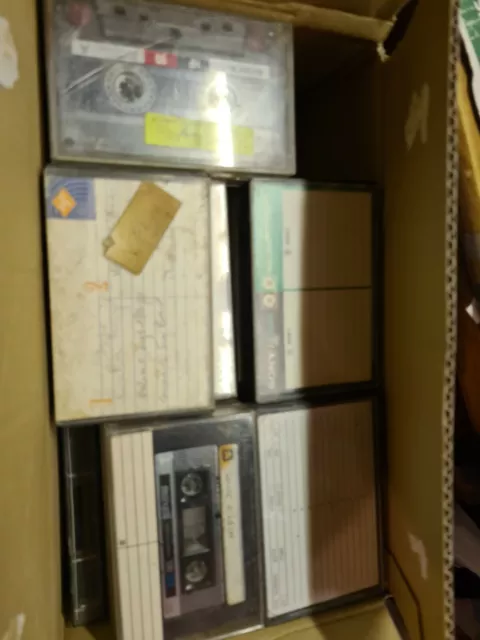Job lot 32 Retro Vintage Blank Used Cassette Tapes, Mixed Philips, TDX, Bush etc