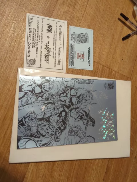 Tales of Midnight Ark Foil Ashcan Blue Silver 1996 Ltd Edition Signed Certificat