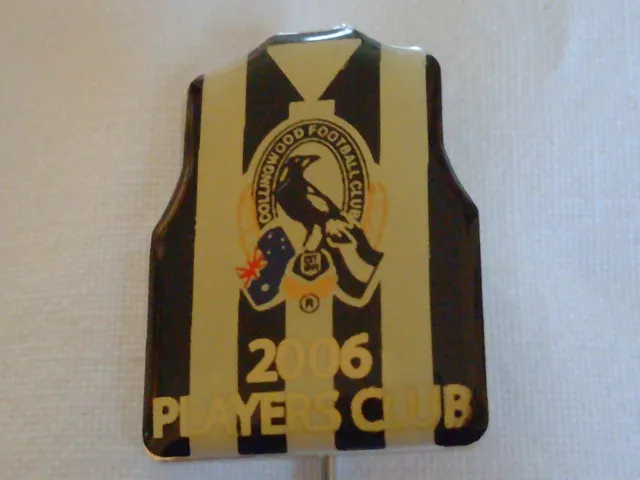 Collingwood Magpies AFL - 2006 Players Club Badge - Pin - Hard to Find.