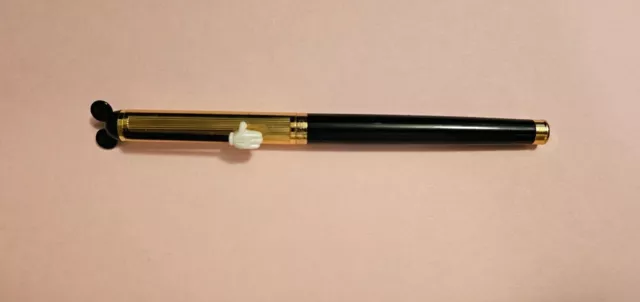 Colibri Mickey Mouse Fountain Pen 🖋 Black/Gold Medium point Pre-owned No Box