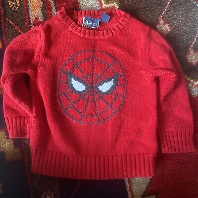 Junk Food Baby Gap Marvel Spiderman Jumper Sweater Age 2 Great Condition