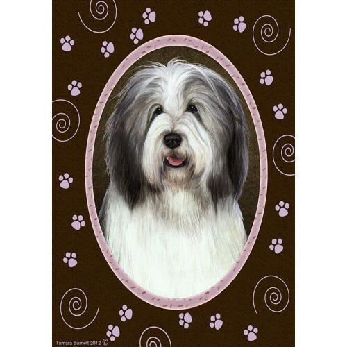Paws Garden Flag - Blue and White Bearded Collie 171701